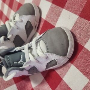 Kids White and Gray Sneakers